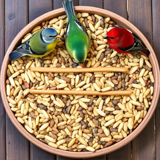 Selection of fine seeds for songbirds