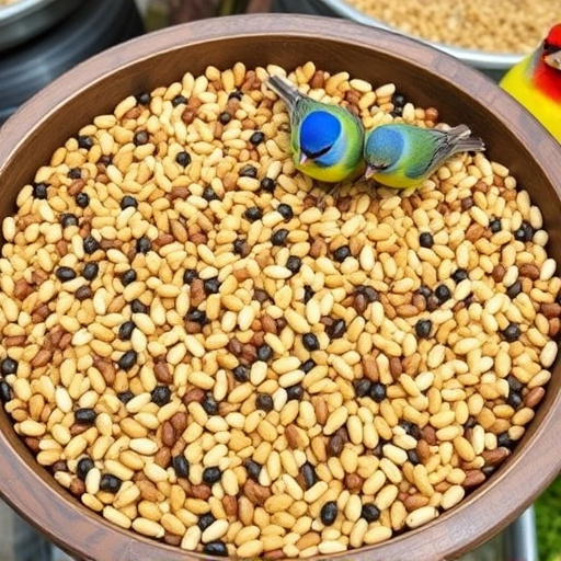 Selection of fine seeds for songbirds