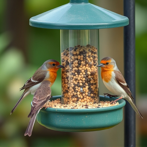 Selective feeding station for small birds