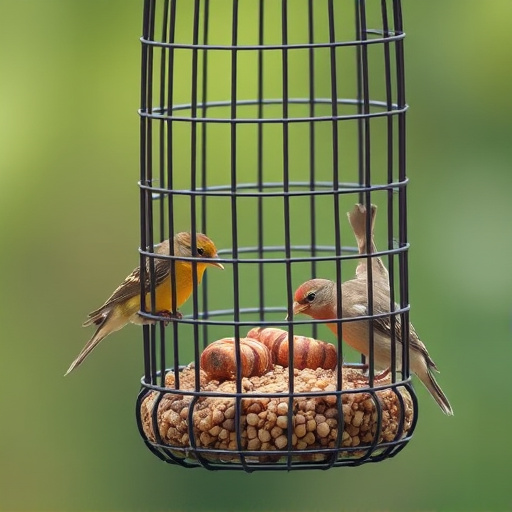 Revolutionize Feeding: Creative Mesh Caged Ground Feeders