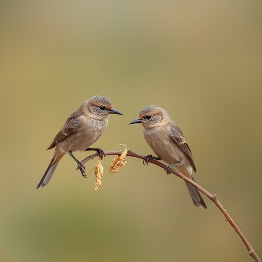 Small birds pecking at niger seeds