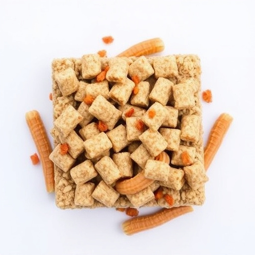 Square suet pellets with dried mealworms