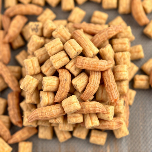 Square suet pellets with dried mealworms