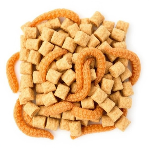 Square suet pellets with dried mealworms