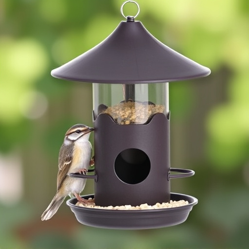 Squirrel-proof feeder with seed compartment