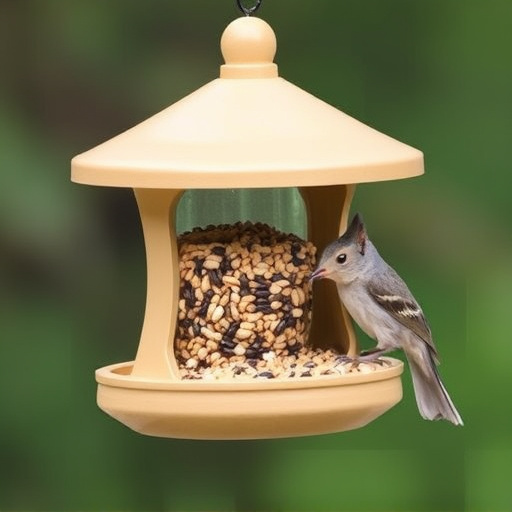 Squirrel-proof feeder with seed compartment