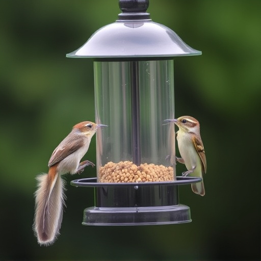 Squirrel-proof feeder with seed compartment