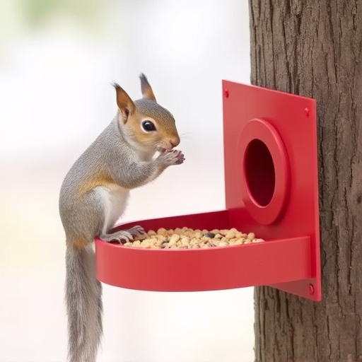 Squirrel-proof feeder with seed compartment