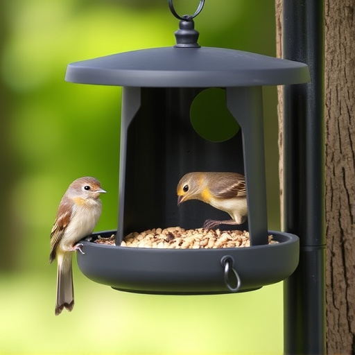 Squirrel-proof feeder with seed compartment