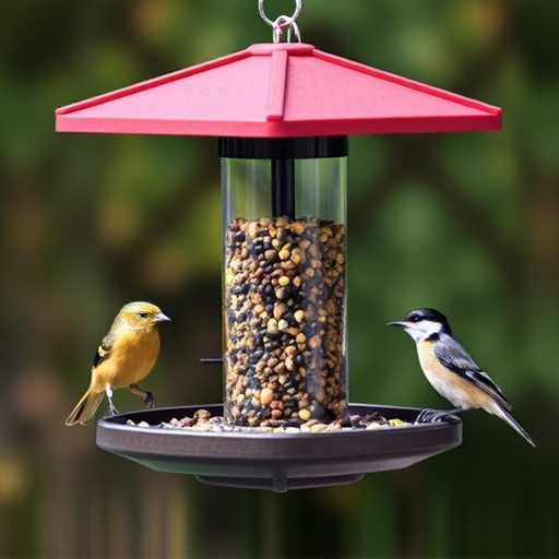 Squirrel-proof platform feeder with roof cover