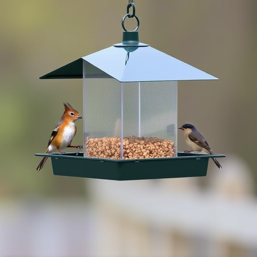 Squirrel-proof platform feeder with roof cover