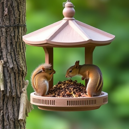 Squirrels kept away by feeder baffle
