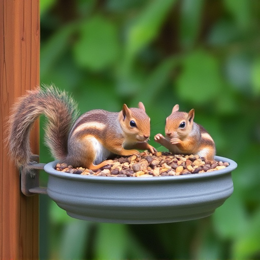 Squirrels kept away by feeder baffle