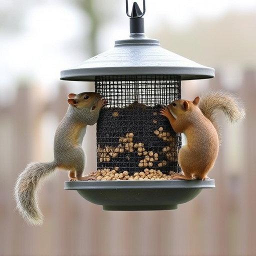 Squirrels kept away by feeder baffle
