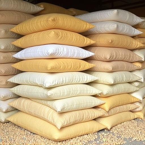 Stacks of suet pellets bags UK