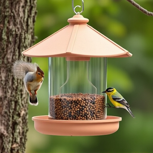 Sturdy bird feeder with anti-squirrel design
