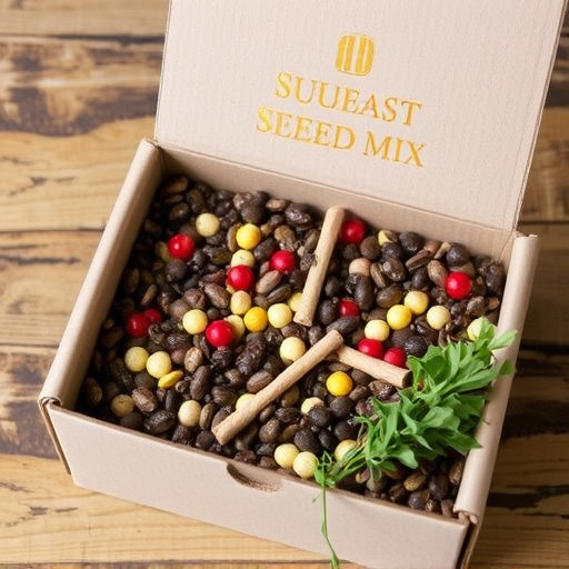 Suet and seed mix in delivery box