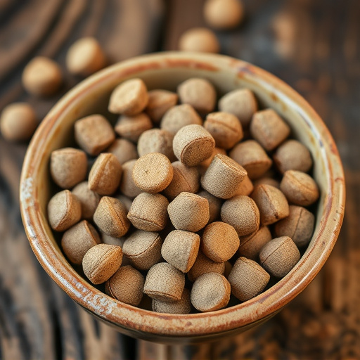 Suet pellets in a ceramic bowl