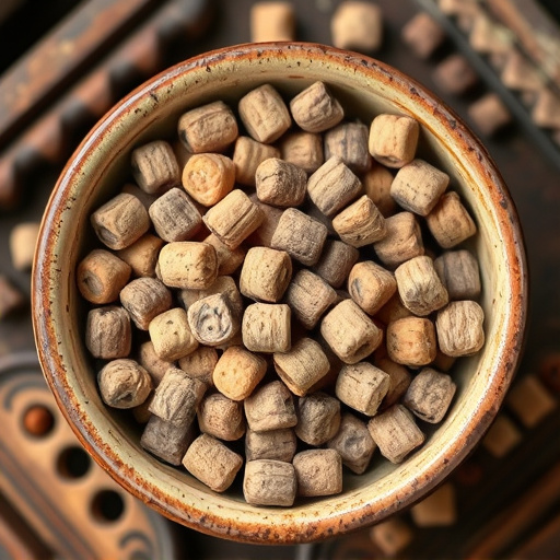 Suet pellets in a ceramic bowl