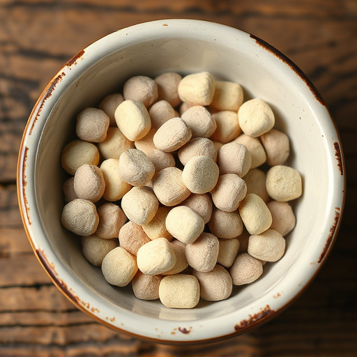 Suet pellets in a ceramic bowl