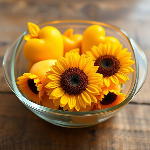 Sunflower hearts in a clear dish
