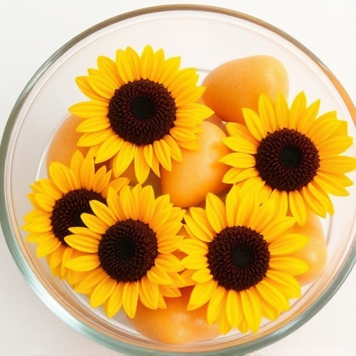 Sunflower hearts in a clear dish