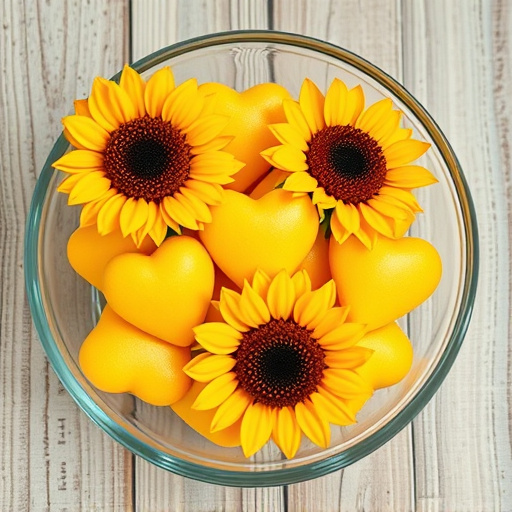 Sunflower hearts in a clear dish