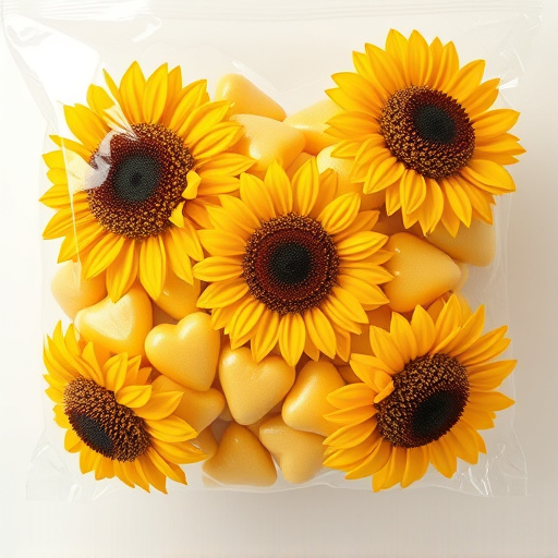 Sunflower hearts in clear plastic bag