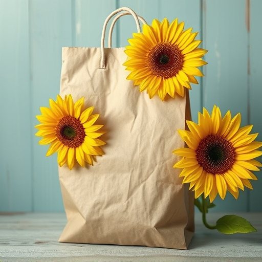 Sunflower hearts in eco-friendly paper bag