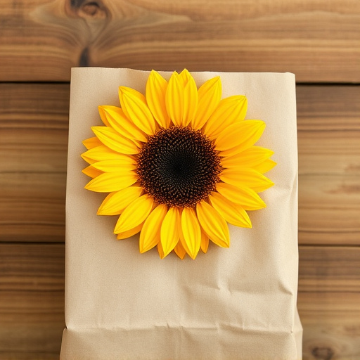 Sunflower hearts in eco-friendly paper bag