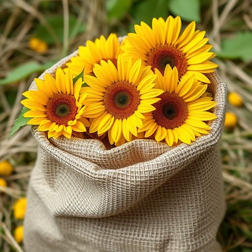 sunflower hearts in paper sack