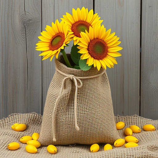 sunflower hearts in paper sack