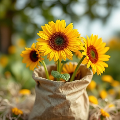 sunflower hearts in paper sack