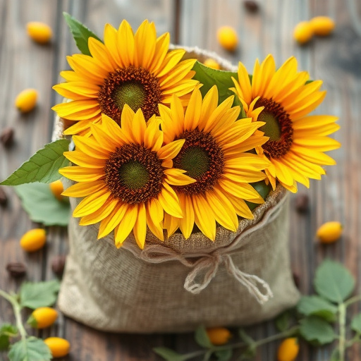 sunflower hearts in paper sack