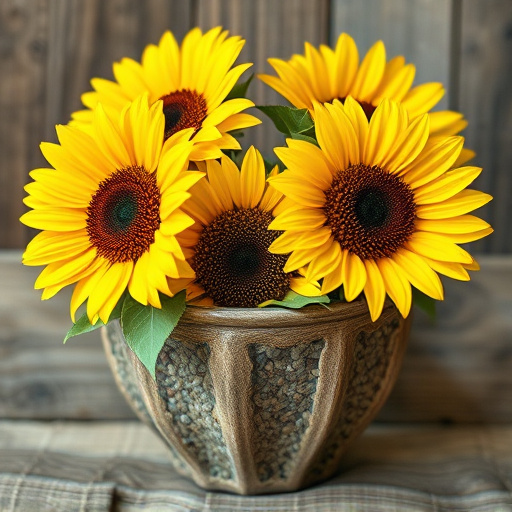 Sunflower hearts in rustic seed container