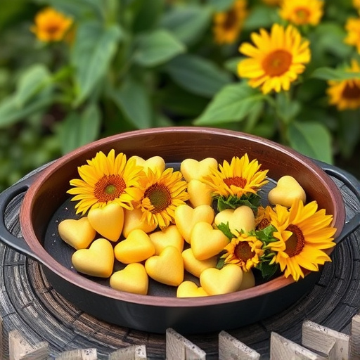 Sunflower hearts poured into bird table tray