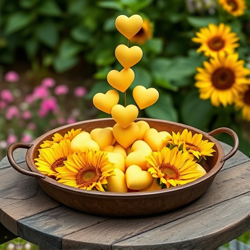 Sunflower hearts poured into bird table tray