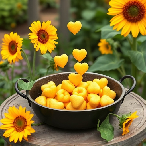 Sunflower hearts poured into bird table tray