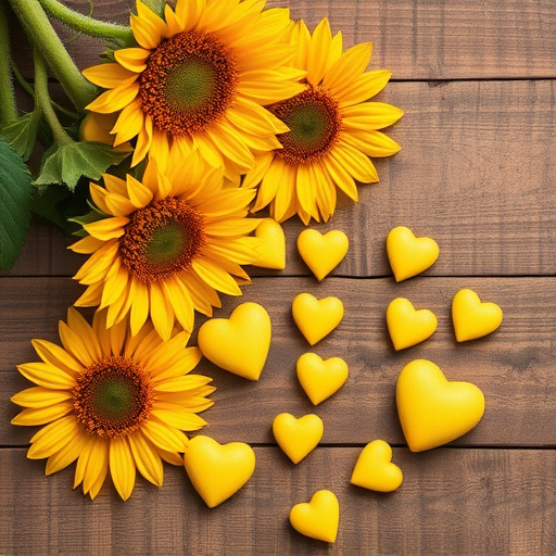 Sunflower hearts spilling onto wooden surface