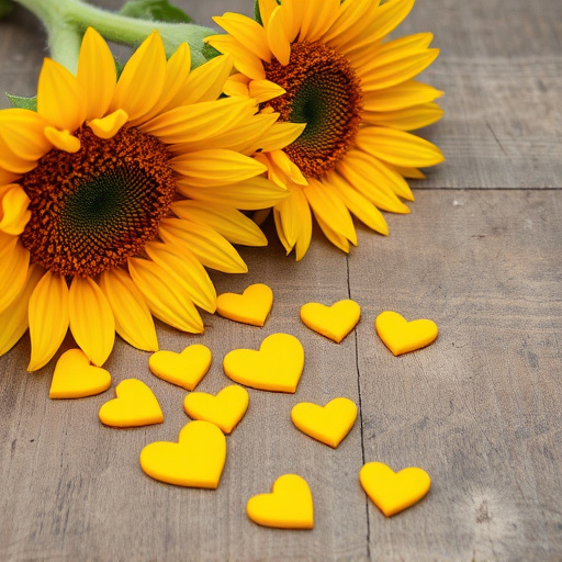 Sunflower hearts spilling onto wooden surface