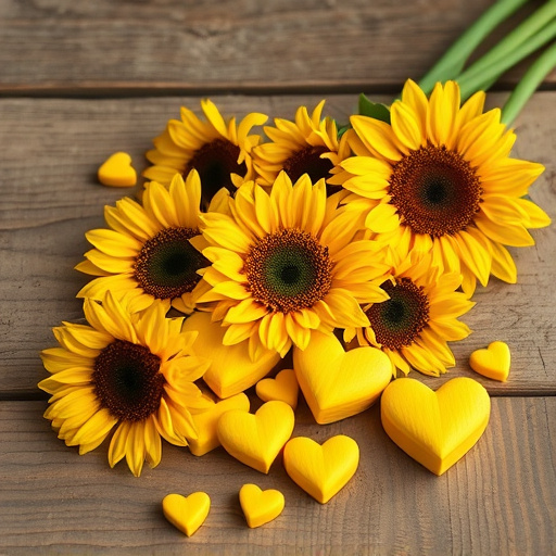 Sunflower hearts spilling onto wooden surface