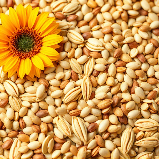 Sunflower seeds and grains mix