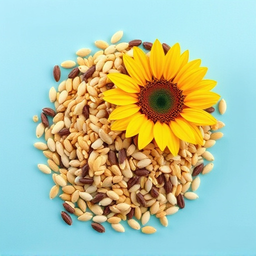 Sunflower seeds and grains mix