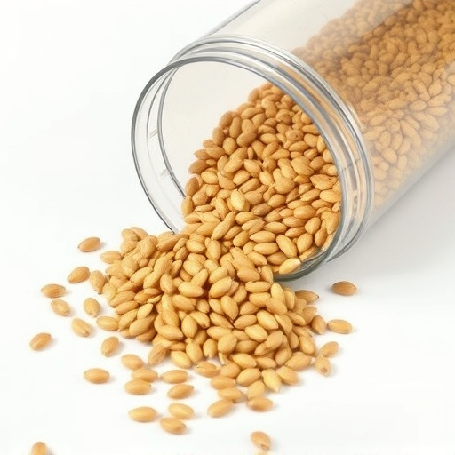 Sunflower seeds spilling from container