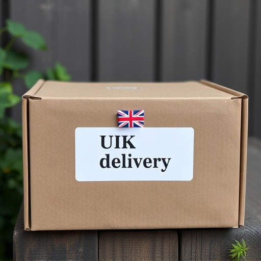 UK delivery box with bird seed label