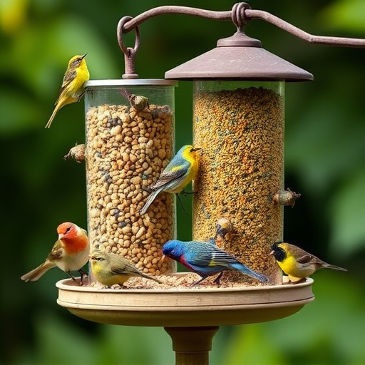 Variety of bird feed on website