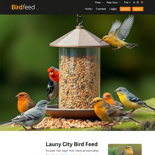 Variety of bird feed on website