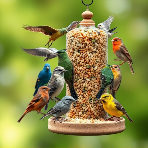 Variety of bird feed on website