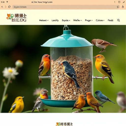 Variety of bird feed on website