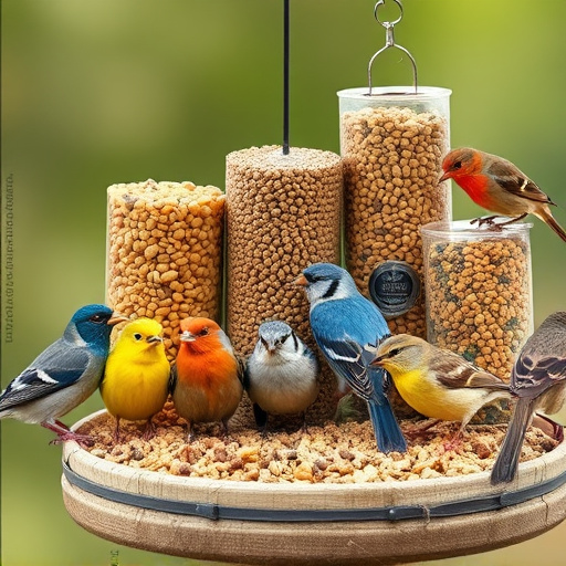 Variety of bird feed on website